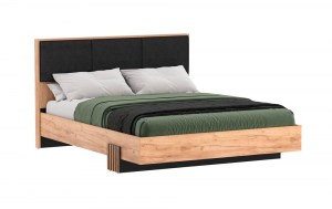 Вегас 83.16 Кровать с ортопедом 1600 (Олмеко) Дуб золотой